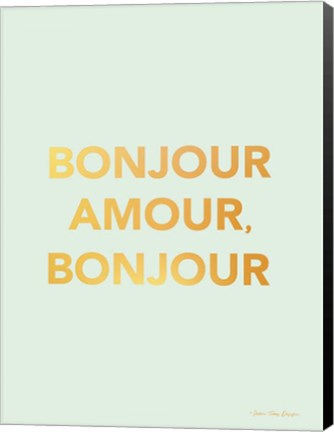 Framed Bonjour Amour Print