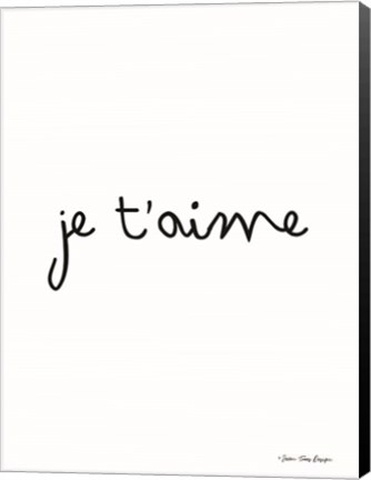 Framed Je T&#39;aime Print