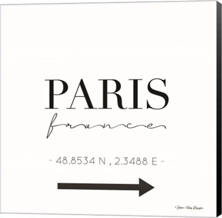 Framed Paris Sign Print