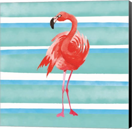 Framed Tropical Life Flamingo III Print