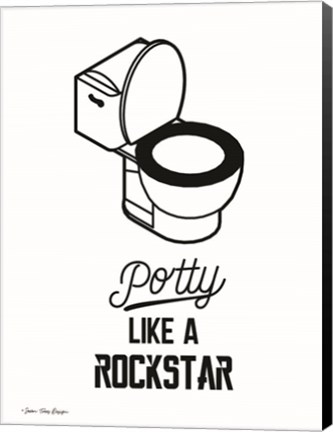 Framed Potty Like a Rockstar Print