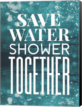 Framed Save Water Print