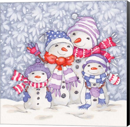 Framed Snow Family II Print