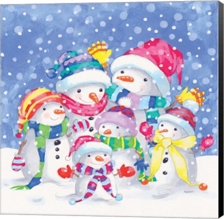 Framed Snow Family III Print