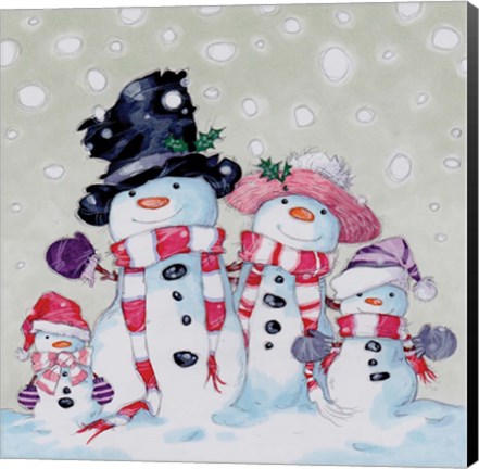 Framed Snow Family IV Print