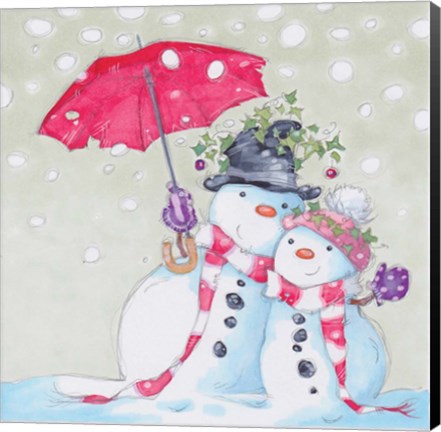 Framed Snow Couple Print