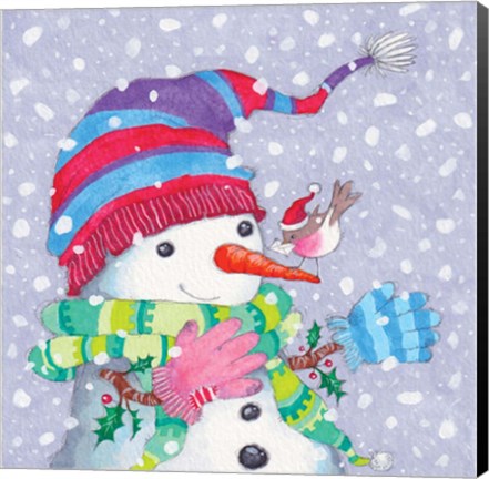 Framed Tiny Snowman Letter Print