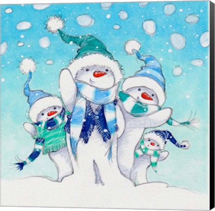 Framed Snow Family VI Print