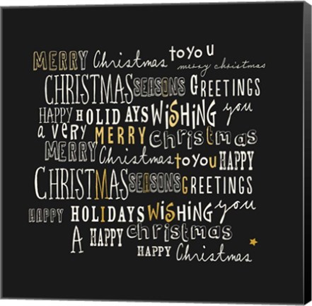 Framed Type Xmas Print