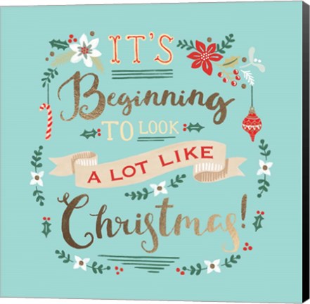 Framed Christmas Typography Print