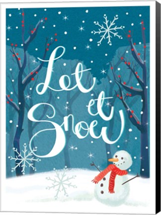 Framed Let It Snow Print
