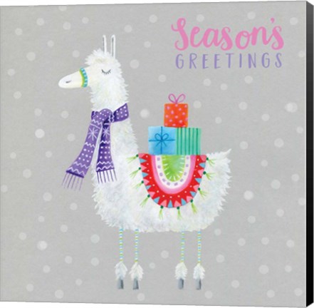 Framed Llama Christmas Presents Print