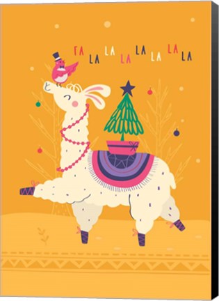 Framed Fa La La Llama Print