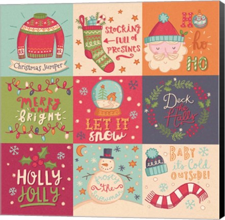 Framed Christmas Squares Print