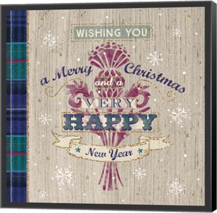 Framed Scottish Christmas Print