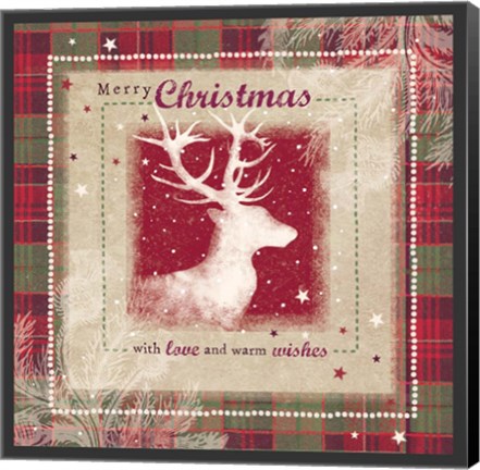 Framed Christmas Tartan Print