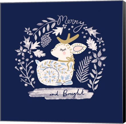 Framed Ornamental Deer Print