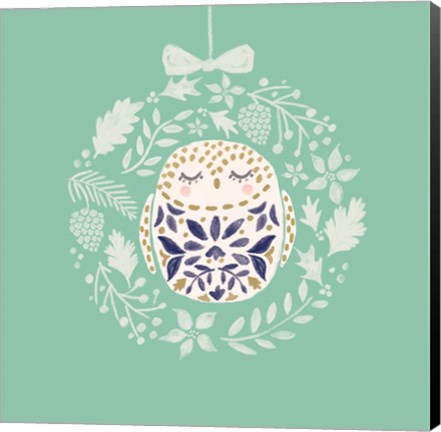 Framed Ornamental Owl Print