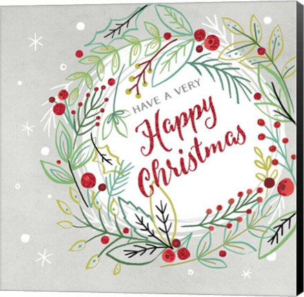 Framed Happy Christmas Print