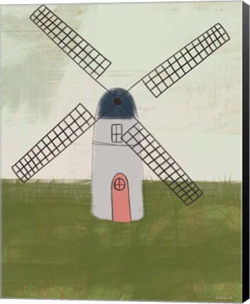 Framed Windmill III Print