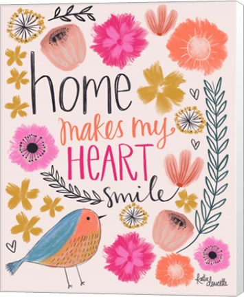 Framed Home Makes My Heart Smile Print