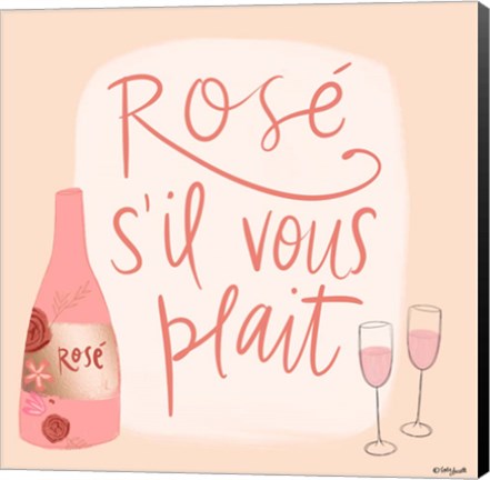 Framed Rose s&#39;il Vous Plait Print