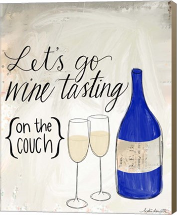 Framed Wine Tasting on the Couch Print