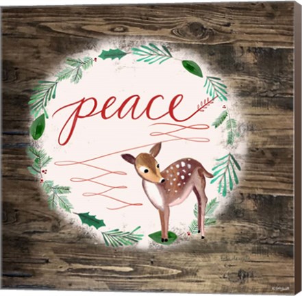 Framed Peace Fawn Print