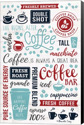 Framed Coffee Collage Print