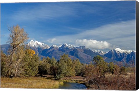 Framed Mission Mountains Print