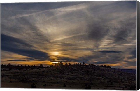 Framed Steens Mountain Sunset Print