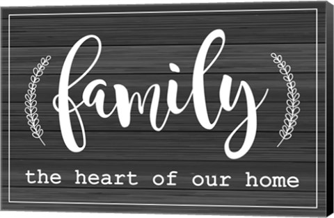 Framed Family is the Heart of Our Home Print