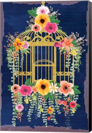 Framed Bird Cage Print