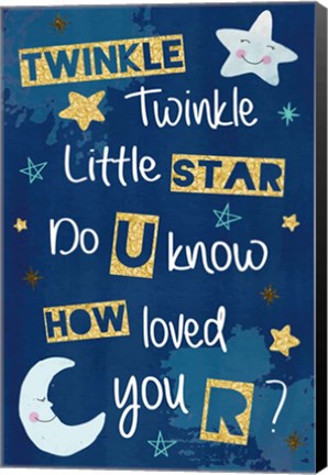 Framed Twinkle Twinkle Little Star Print