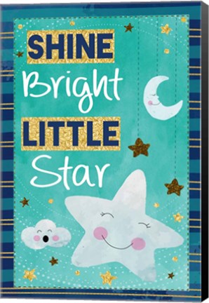 Framed Shine Bright Little Star Print