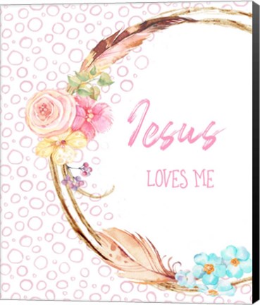 Framed Jesus Loves Me Print