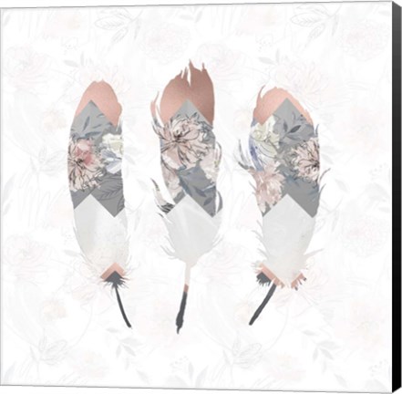 Framed Square Feathers Print