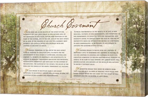 Framed Church Covenant Print