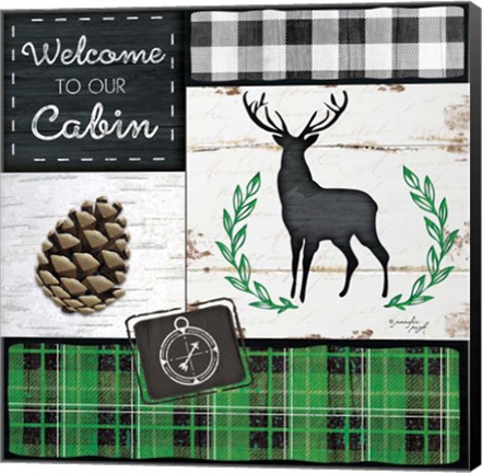 Framed Welcome to Our Cabin Print