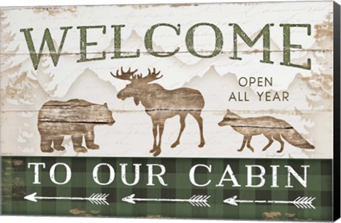 Framed Welcome to Our Cabin Print