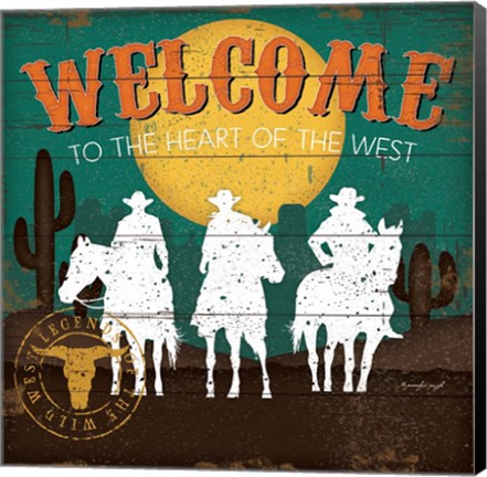 Framed Welcome to the Heart of the West Print