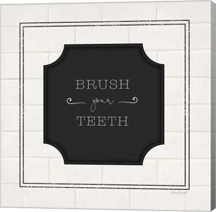 Framed Brush Your Teeth Print