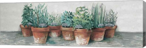 Framed Pots of Herbs II Cottage v2 Print