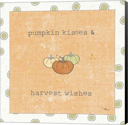 Framed Harvest Cuties III Orange Print