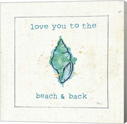 Framed Sea Treasures VI - Love you to the Beach and Back Print