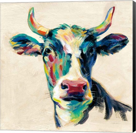 Framed Expressionistic Cow II Print