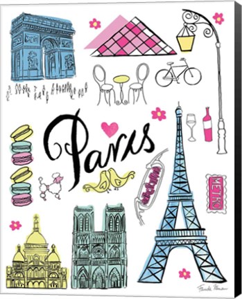 Framed Travel Paris White Print