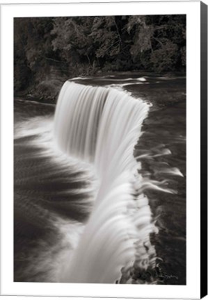 Framed Tahquamenon Falls Michigan II BW Print