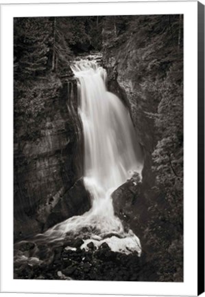 Framed Miners Falls Michigan BW Print