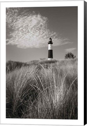 Framed Big Sable Point Lighthouse I BW Print